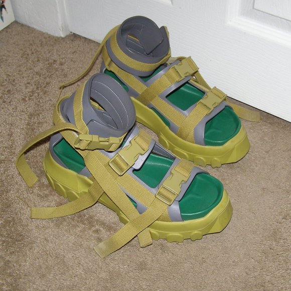 SUPER RARE! size 38 Rick Owens Tractor Sandals WOMENS 8US Platform Chunk… - Picture 3 of 13